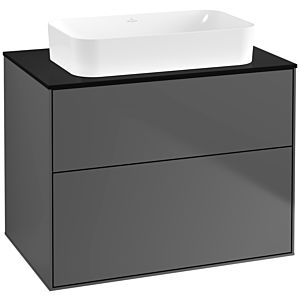 Villeroy et Boch Finion Villeroy et Boch F63200GK 80x60.3x50.1mm, verre noir mat, anthracite mat