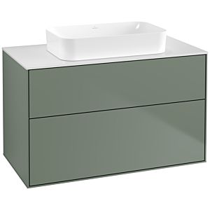 Villeroy et Boch Finion Villeroy et Boch F64100GM 100x60,3x50,1mm, verre White Matt , Olive Matt Lacquer
