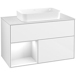 Villeroy and Boch Finion Villeroy and Boch Finion F651GFGF 100x60.3x50.1cm, shelf on the left Glossy white lacquer, Glossy white lacquer