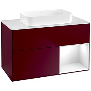 Villeroy and Boch Finion Villeroy and Boch Finion F661GFHB 100x60.3x50.1cm, shelf on the right Glossy white lacquer, Peony Matt