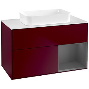 Villeroy and Boch Finion Villeroy and Boch Finion F661GKHB 100x60,3x50,1cm, shelf right anthracite matt, Peony Matt