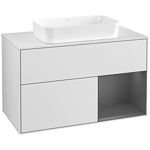 Villeroy and Boch Finion Villeroy and Boch Finion F661GKMT 100x60.3x50.1cm, shelf on the right anthracite matt, white matt lacquer