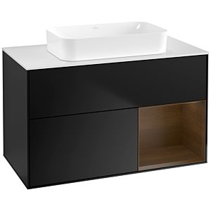 Villeroy and Boch Finion Villeroy and Boch Finion F661GNPD 100x60.3x50.1cm, shelf on the right walnut veneer, black matt lacquer