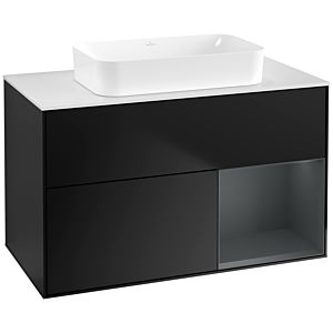 Villeroy and Boch Finion Villeroy and Boch Finion F661HGPD 100x60.3x50.1cm, shelf on the right Midnight Blue Matt Lacquer , matt black lacquer