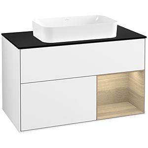 Villeroy and Boch Finion Villeroy and Boch Finion F662PCGF 100x60.3x50.1cm, shelf on the right Oak Veneer , glossy white lacquer