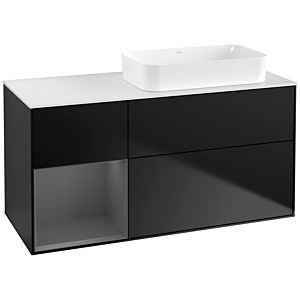 Villeroy and Boch Finion Villeroy and Boch Finion F681GKPD 120x60.3x50.1cm, shelf on the left anthracite matt, black matt lacquer
