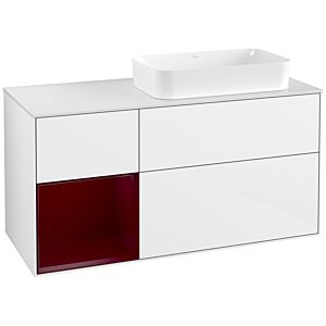Villeroy and Boch Finion Villeroy and Boch Finion F681HBGF 120x60.3x50.1cm, shelf on the left Peony , glossy white lacquer
