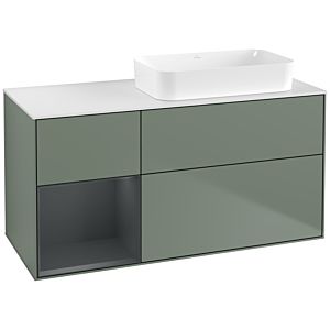 Villeroy and Boch Finion Villeroy and Boch Finion F681HGGM 120x60.3x50.1cm, shelf on the left Midnight Blue Matt Lacquer , Olive Matt Lacquer