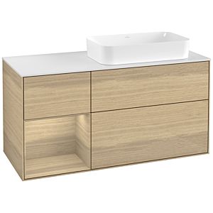 Villeroy et Boch Finion Villeroy et Boch F681PCPC 120x60.3x50.1cm, étagère à gauche Oak Veneer , Oak Veneer