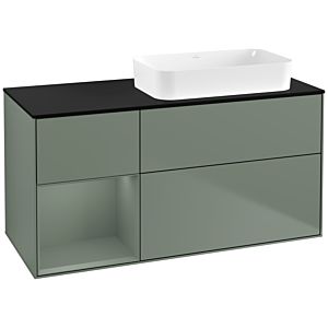Villeroy and Boch Finion Villeroy and Boch Finion F682GMGM 120x60.3x50.1cm, shelf on the left Olive Matt Lacquer , Olive Matt Lacquer