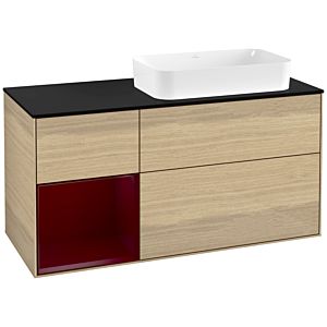 Villeroy et Boch Finion Villeroy et Boch F682HBPC 120x60.3x50.1cm, étagère à gauche Peony , Oak Veneer