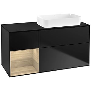 Villeroy and Boch Finion Villeroy and Boch Finion F682PCPD 120x60.3x50.1cm, shelf on the left Oak Veneer , black matt lacquer