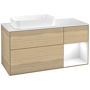 Villeroy and Boch Finion Villeroy and Boch Finion F691GFPC 120x60.3x50.1cm, shelf on the right Glossy white lacquer, Oak Veneer