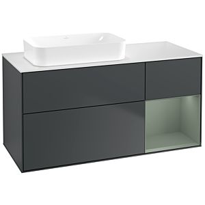 Villeroy et Boch Finion Villeroy et Boch F691GMHG 120x60.3x50.1cm, étagère à droite Olive Matt Lacquer , Midnight Blue Matt Lacquer