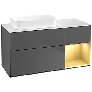 Villeroy and Boch Finion Villeroy and Boch Finion F691HFGK 120x60.3x50.1cm, shelf on the right gold matt, anthracite matt