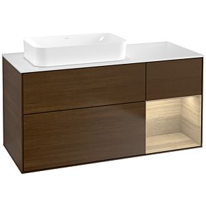 Villeroy et Boch Finion Villeroy et Boch F691PCGN 120x60.3x50.1cm, étagère à droite Oak Veneer , placage Oak Veneer
