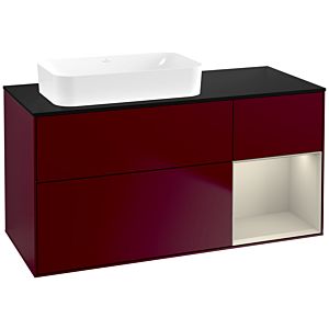 Villeroy und Boch Finion Waschtischunterschrank F692HHHB 120x60,3x50,1cm, Regal rechts Sand Matt, Peony Matt