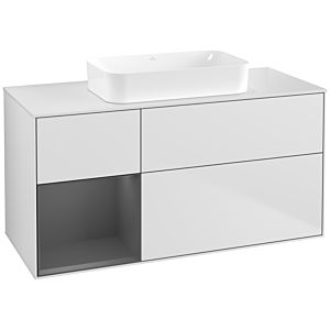 Villeroy and Boch Finion Villeroy and Boch Finion F701GKMT 120x60.3x50.1cm, shelf left anthracite matt, white matt lacquer