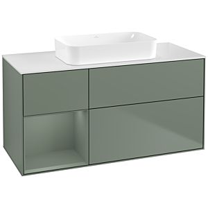 Villeroy and Boch Finion Villeroy and Boch Finion F701GMGM 120x60.3x50.1cm, shelf on the left Olive Matt Lacquer , Olive Matt Lacquer