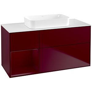 Villeroy und Boch Finion Waschtischunterschrank F701HBHB 120x60,3x50,1cm, Regal links Peony, Peony Matt