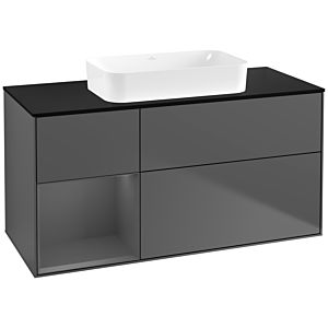 Villeroy et Boch Finion Villeroy et Boch F702GKGK 120x60.3x50.1cm, tablette gauche Anthracite mat, Anthracite mat