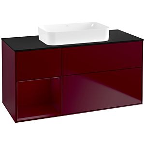Villeroy und Boch Finion Waschtischunterschrank F702HBHB 120x60,3x50,1cm, Regal links Peony, Peony Matt