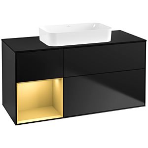 Villeroy and Boch Finion Villeroy and Boch Finion F702HFPD 120x60.3x50.1cm, shelf left gold matt, black matt lacquer