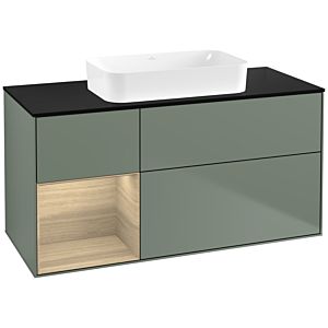 Villeroy and Boch Finion Villeroy and Boch Finion F702PCGM 120x60.3x50.1cm, shelf on the left Oak Veneer , Olive Matt Lacquer