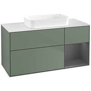 Villeroy and Boch Finion Villeroy and Boch Finion F711GKGM 120x60,3x50,1cm, shelf right anthracite matt, Olive Matt Lacquer