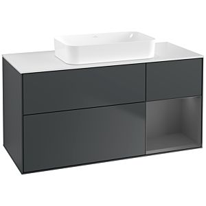 Villeroy and Boch Finion Villeroy and Boch Finion F711GKHG 120x60,3x50,1cm, shelf right anthracite matt, Midnight Blue Matt Lacquer
