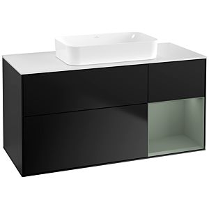 Villeroy and Boch Finion Villeroy and Boch Finion F711GMPD 120x60.3x50.1cm, shelf on the right Olive Matt Lacquer , matt black lacquer