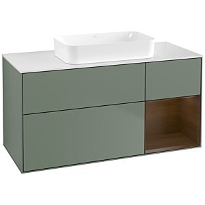 Villeroy and Boch Finion Villeroy and Boch Finion F711GNGM 120x60,3x50,1cm, shelf right Walnut veneer, Olive Matt Lacquer