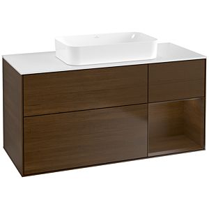 Villeroy et Boch Finion Villeroy et Boch F711GNGN 120x60,3x50,1cm, étagère droite placage noyer, placage noyer