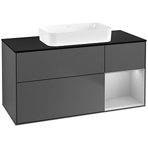 Villeroy and Boch Finion Villeroy and Boch Finion F712GJGK 120x60.3x50.1cm, shelf on the right light gray matt, anthracite matt