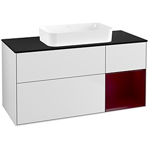 Villeroy et Boch Finion Villeroy et Boch F712HBMT 120x60,3x50,1cm, étagère à droite Peony , laqué blanc mat