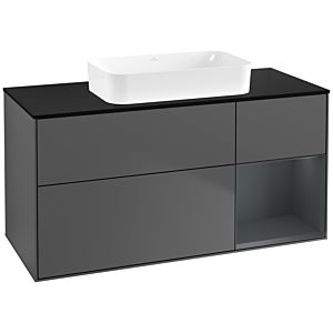 Villeroy and Boch Finion Villeroy and Boch Finion F712HGGK 120x60.3x50.1cm, shelf right Midnight Blue Matt Lacquer , anthracite matt