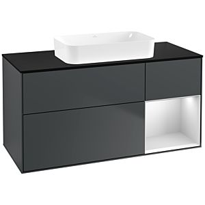 Villeroy and Boch Finion Villeroy and Boch Finion F712MTHG 120x60.3x50.1cm, shelf on the right white matt lacquer, Midnight Blue Matt Lacquer