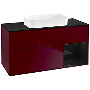 Villeroy and Boch Finion Villeroy and Boch Finion F712PHHB 120x60.3x50.1cm, shelf on the right Glossy Black Lacquer , Peony Matt