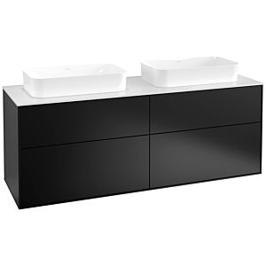 Villeroy et Boch Finion F72100PD 160x60.3x50.1cm, verre White Matt , laqué noir mat