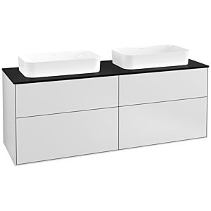 Villeroy et Boch Finion Villeroy et Boch F72200MT 160x60.3x50.1cm, verre noir mat, laqué blanc mat