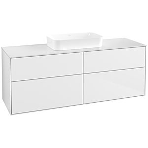 Villeroy und Boch Finion Waschtischunterschrank F73100GF 160x60,3x50,1cm, Glass White Matt, Glossy white lacquer