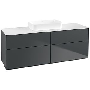 Villeroy und Boch Finion Waschtischunterschrank F73100HG 160x60,3x50,1cm, Glass White Matt, Midnight Blue Matt Lacquer