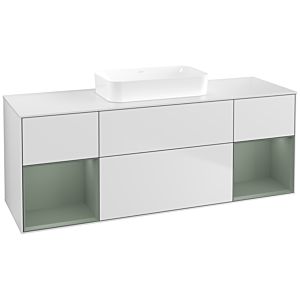 Villeroy and Boch Finion Villeroy and Boch Finion F741GMMT 160x60.3x50.1cm, shelves olive matt lacquer, white matt lacquer