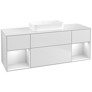 Villeroy und Boch Finion Waschtischunterschrank F741MTMT 160x60,3x50,1cm, Regale White matt lacquer, White matt lacquer