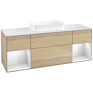 Villeroy et Boch Finion Villeroy et Boch F741MTPC 160x60,3x50,1cm, étagères laqué blanc mat, Oak Veneer