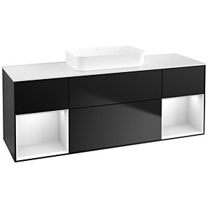 Villeroy and Boch Finion Villeroy and Boch Finion F741MTPD 160x60.3x50.1cm, shelves white matt lacquer, black matt lacquer