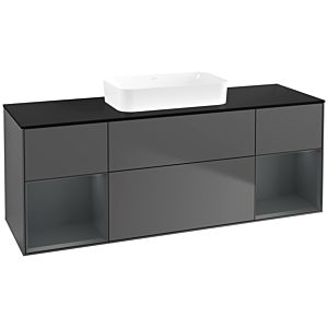 Villeroy and Boch Finion Villeroy and Boch Finion F742HGGK 160x60.3x50.1cm, shelves Midnight matt lacquer, Anthracite matt
