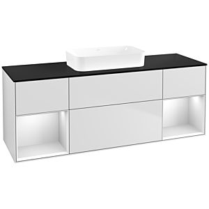Villeroy und Boch Finion Waschtischunterschrank F742MTMT 160x60,3x50,1cm, Regale White matt lacquer, White matt lacquer
