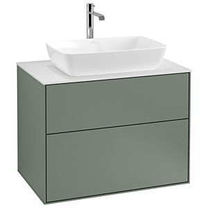 Villeroy et Boch Finion Villeroy et Boch F75100GM 80x60,3cm, plaque de finition blanc mat, Olive Matt Lacquer
