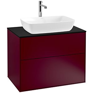 Villeroy and Boch Finion Villeroy and Boch Finion F75200HB 80x60.3cm, cover plate black matt, Peony Matt